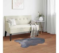 Faux Sheepskin Rug Anthracite 60x90 cm Plush Polyester Cozy Accent Mat Soft Luxe