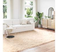 vidaXL Faux Sheepskin Rug, Beige, 200 x 280 cm, Polyester, Living Room: Modern, Minimalist Elegance with Neutral Tones and Functional Furniture for Contemporary Spaces and Relaxation