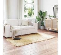 vidaXL Faux Sheepskin Rug, Cream, 100 x 200 cm, Polyester, Living Room: Modern, Minimalist Elegance with Neutral Tones and Functional Furniture for Contemporary Spaces and Relaxation