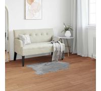 Faux Sheepskin Rug Grey 60x90cm Polyester Extra Soft Rectangular Indoor WarmCozy