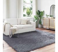 Faux Sheepskin Rug Tafalla Anthracite 200 x 200 cm Polyester