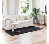 Faux Sheepskin Rug Tafalla Black 100 x 200 cm Polyester