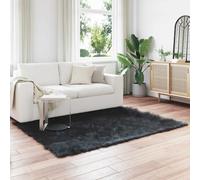 Faux Sheepskin Rug Tafalla Black 160 x 230 cm Polyester