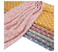 Faux Sheepskin Sherpa Fleece Fabric DIY Sewing Polka Dot Pattern Material Soft Curly Woolly Pile Fleece Polar Fleece Fabric for Throws Blankets Bed Covers Toys Linings, 50x160cm (Color : Dark Pink)
