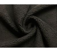 Faux Sherpa Fleece Sheepskin Fabric Material Black 1/2Mtr