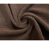 Faux Sherpa Fleece Sheepskin Fabric Material Brown 1Mtr