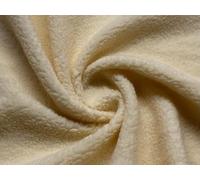 Faux Sherpa Fleece Sheepskin Fabric Material Cream 1MTR