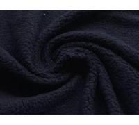 Faux Sherpa Fleece Sheepskin Fabric Material Navy 1Mtr
