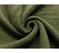 Faux Sherpa Fleece Sheepskin Fabric Material Olive 1Mtr