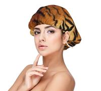 Faux Siberian Tiger Skin,Adult's Satin Sleeping Cap - Women's Elastic Sleep Bonnet, Adjustable Overnight Hair Cover