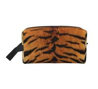 Faux Siberian Tiger SkinMakeup Trave Bag for Women,Cosmetic Large Capacity Organizer