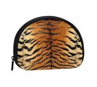 Faux Siberian Tiger SkinSmall Makeup Sanitary Napkin Storage Bag,Women's Cosmetic Coin Purse