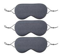 Faux Silk Sleep Mask, Warm Cool Double-Sided, Adjustable Strap Blockout | Blockout Mask, Hot Cold Use, Double Fabric, Travel Must, Meditation Tool, Nap Shade, Soft Texture, Eye Comfort, 3-Pack