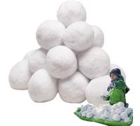 Faux Snowball - 50PCS Realistic White Snowballs, Soft Plush Snowballs | 7cm Decorative Artificial Snowballs Packaged in a Non-Woven Bag, Snowball Set for Christmas, Birthdays, Holidays Anniversaries