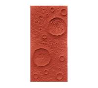 Faux Stone Wall Panel Interior Exterior Wall Decor 3D PU Panel Lunar Surface Texture(Red B,1PC)