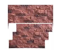 Faux Stone Wall Panels, Artificial Stone Veneer Panels for Exterior and Interior Decoration, 4-Piece Set of Single-Sided Tiles for Living Room and Restaurant Walls