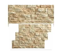 Faux Stone Wall Panels, Artificial Stone Veneer Panels for Exterior and Interior Decoration, 4-Piece Set of Single-Sided Tiles for Living Room and Restaurant Walls