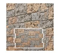 Faux Stone Wall Panels for Indoor and Outdoor Use, 3D Textured Panels with 1.2-Inch Thickness, Cuttable, Paintable, and Waterproof, 4-Foot Extra Long Paneling that Looks Like Brick