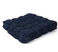 Faux Suede Armchair Navy Blue Rise Support Seat Booster Cushion - Slight Seconds