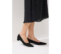 Faux Suede Block Heel In Standard Fit Long Tall Sally Black 9