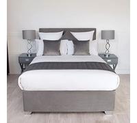 Faux Suede Divan Bed Base Wrap Deep Fit Valance in Single Bed Size in Charcoal Grey 19" (48cm) Deep to Fit Base upto 45cm