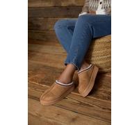 Faux Suede Embroidered Mules Yours Brown 6EEE