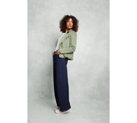 M&Co Womens Sage Green Faux Suede Biker Jacket - Women's