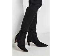 Faux Suede Knee High Boots Long Tall Sally Black 12