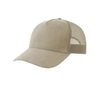 Faux suede trucker cap Atlantis Headwear RAPPER-S Beige 58 cm