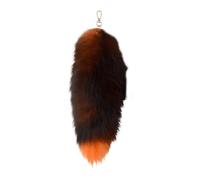 Faux Therian Tail, 15-15.8 inch Fox Tail Keychain, Fashion Furry Beautiful Faux Fur Tails Cosplay Toy for Handbag Backpack