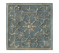 Faux Tin Ceiling Tiles 10 Pack Easy Drop in Installation for Bar Cafe Club Decor Smoked Gold Square Feet 40 Glue Up Design PL70