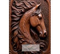 Faux Tooled Leather Horse Print Composition Book: 175 page (88 Numbered sheets) College Lined Book, Journal, Note Book, Paperback - 8 1/2 x 11 in, Back to School