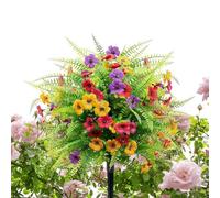 Faux Topiary with Ground Stake - 60cm Weatherproof Spring Decoration | Topiary Ball Tree With Flowers | for Garden Pathway Wedding Housewarming Landscape Enthusiasts