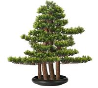 Faux Tree Chinese Simulation Green Plant Welcoming Pine Bonsai Hotel Decoration Ornaments Home Landscape Decoration Faux Plants Indoor(A)