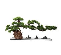 Faux Tree Large Simulated Pine Bonsai Chinese Fake Tree Green Plant Entrance Hall Home Hotel Villa Decoration Ornaments Faux Plants Indoor