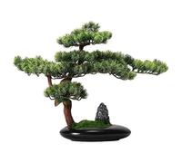Faux Tree Simulation of Welcoming Pine Bonsai Living Room Decoration Creative Office Landscape Chinese Simulation Tree Plant Ornaments Faux Plants Indoor(A)