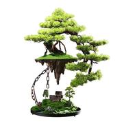 Faux Tree Simulation of Welcoming Pine Bonsai Ornaments Living Room Porch Office Hotel Desktop Landscape Decoration Faux Plants Indoor