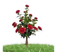 Faux Trees Indoor,Camellia with Ground Stakes Spring Decor | Front Porch Plants Faux Tree,for Outdoor Yard Patio Porch Pathway Landscape Home Office Women Birthday Holiday