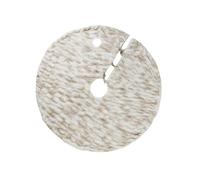 Faux Two-Toned Chunky Knit Tree Skirt - 132 cm Diameter, Neutral Finish