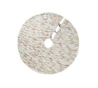 Faux Two-Toned Chunky Knit Tree Skirt - 132 cm Diameter, Neutral Finish