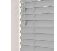 Faux Wood Venetian Blind [Light Grey, 75cm Width x 200cm Drop, String]