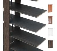 Faux Wood Venetian Blinds, 50mm Slats Wooden Blinds for Indoor Windows, Blackout Horizontal Window Shades, 30cm 40cm 60cm 80cm 90cm 100cm 120cm 150cm 160cm 180cm Privacy Blind(Black B)
