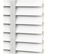 Faux Wood Window Venetian Blinds 20-160 cm in Width By 40-220cm In Length Home Office Windows Blind with Strings Blocks 90% of The Light Window Shades for Summerhouse Office 50mm Slats Trimmable(White