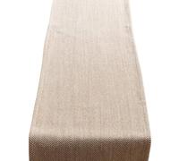 Faux Wool Linen Blend Herringbone Table Runner. Minimalist Classic Latte Brown/Beige Kitchen Accessory. Available in Three Sizes (30cm x 275cm)