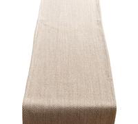 Faux Wool Linen Blend Herringbone Table Runner. Minimalist Classic Latte Brown/Beige Kitchen Accessory. Available in Two Sizes (30cm x 180cm)