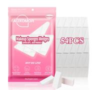 Fauxomor 54 Pcs New Makeup Sponge Wedge, Latex-Free Triangle Make Up Sponges for All Skin Types, Beauty Blender Sponge for Liquid Foundation, Powder, Cream,and Travel