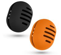 Fauxomor Makeup Sponge Holder,2PCS Double-sided Breathable Silicone Beauty Blender Case for Travel,Shatterproof Beauty Blender Holder for All Sponges Sanitary Reuse Easy to Carry,Black+Orange