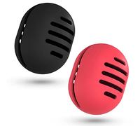 Fauxomor Makeup Sponge Holder,2PCS Double-sided Breathable Silicone Beauty Blender Case for Travel,Shatterproof Beauty Blender Holder for All Sponges Sanitary Reuse Easy to Carry,Black+Red