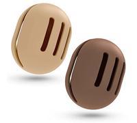 Fauxomor Makeup Sponge Holder,2PCS Double-sided Breathable Silicone Beauty Blender Case for Travel,Shatterproof Beauty Blender Holder for All Sponges Sanitary Reuse Easy to Carry,Khaki+Coffee