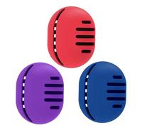 Fauxomor Makeup Sponge Holder,3PCS Double-sided Breathable Silicone Beauty Blender Case for Travel,Shatterproof Beauty Blender Holder for All Sponges Sanitary Reuse Easy to Carry,Red+Blue+Violet